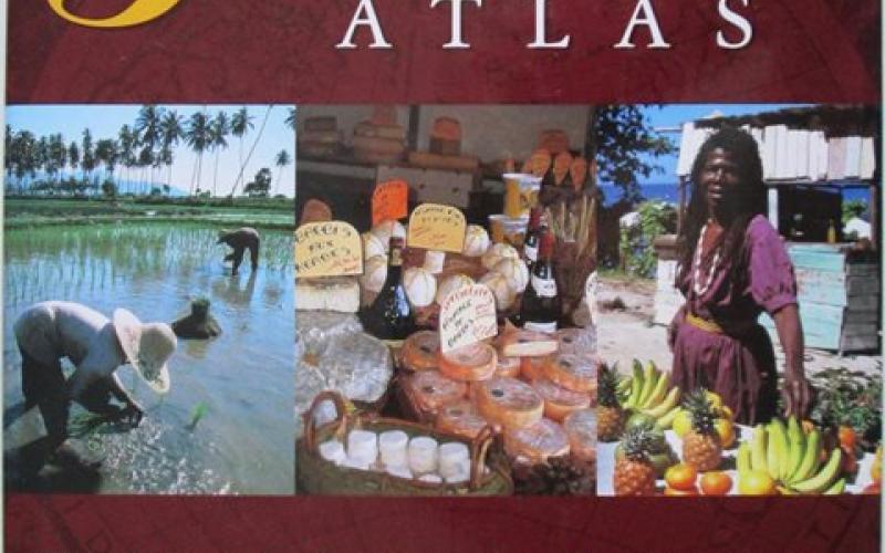 Front cover of The Gourmet Atlas by Susie Ward, Claire Clifton and Jenny Stacey
