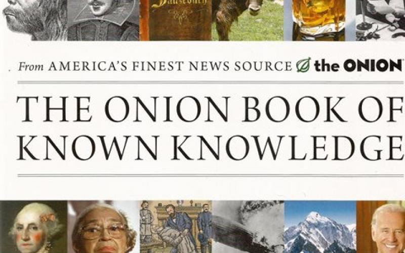 Front cover of The Onion Book of Known Knowledge by The Onion